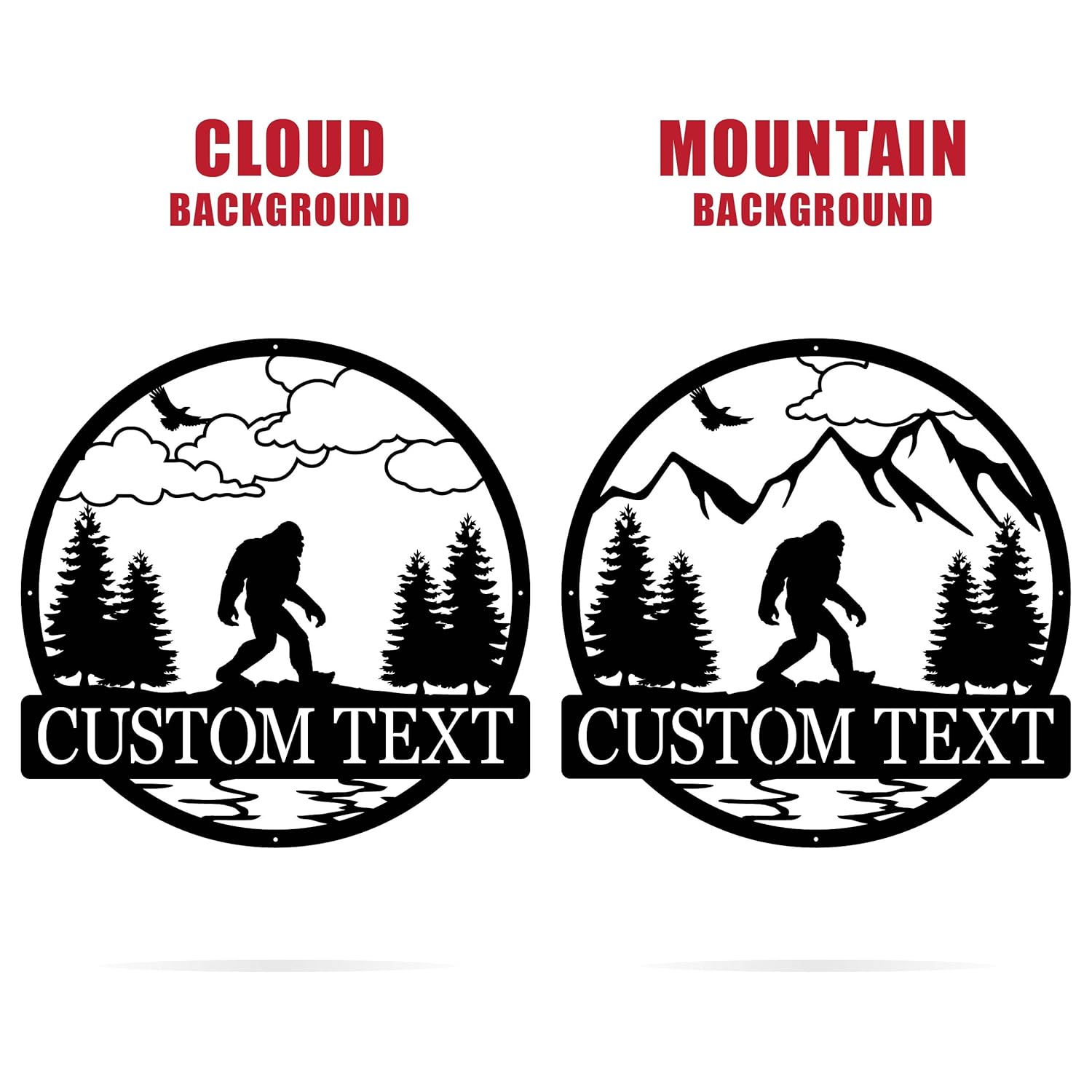 Custom Name Metal Sign Bigfoot Yard Decor V48512