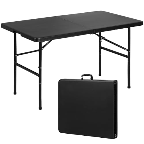 Portable 4 Foot Plastic Folding Table, Indoor Outdoor Heavy Duty, White R80992