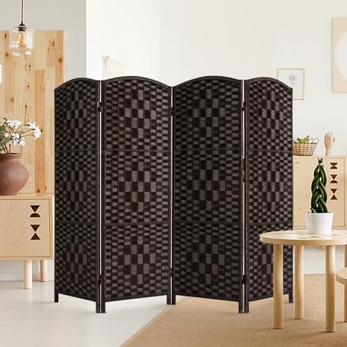 3 Panel Folding Room Divider, Privacy Screen, Dark Mocha S685