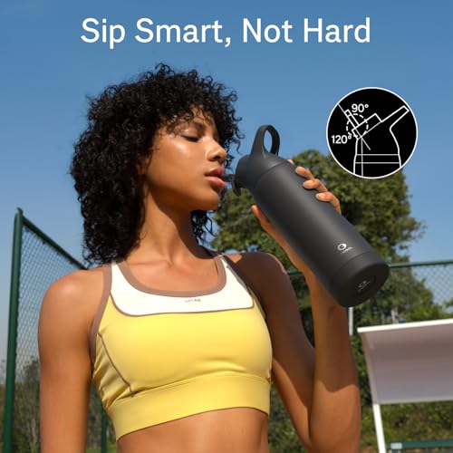 Insulated Stainless Steel Water Bottle with Straw, 24 oz X205853