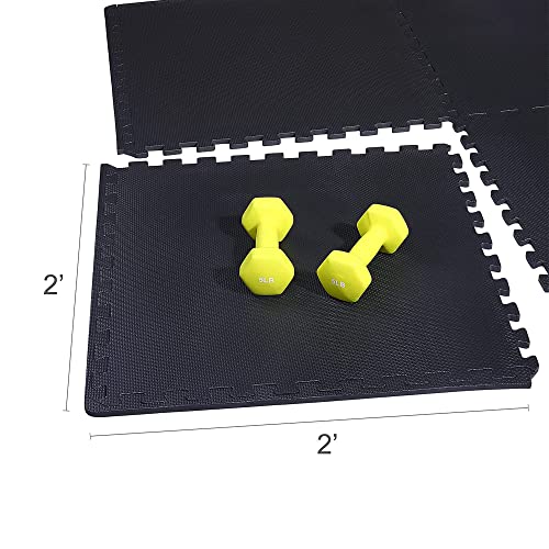 Puzzle Exercise Mat with EVA Foam Interlocking Tiles for MMA, Gymnastics and Home Gym N211438