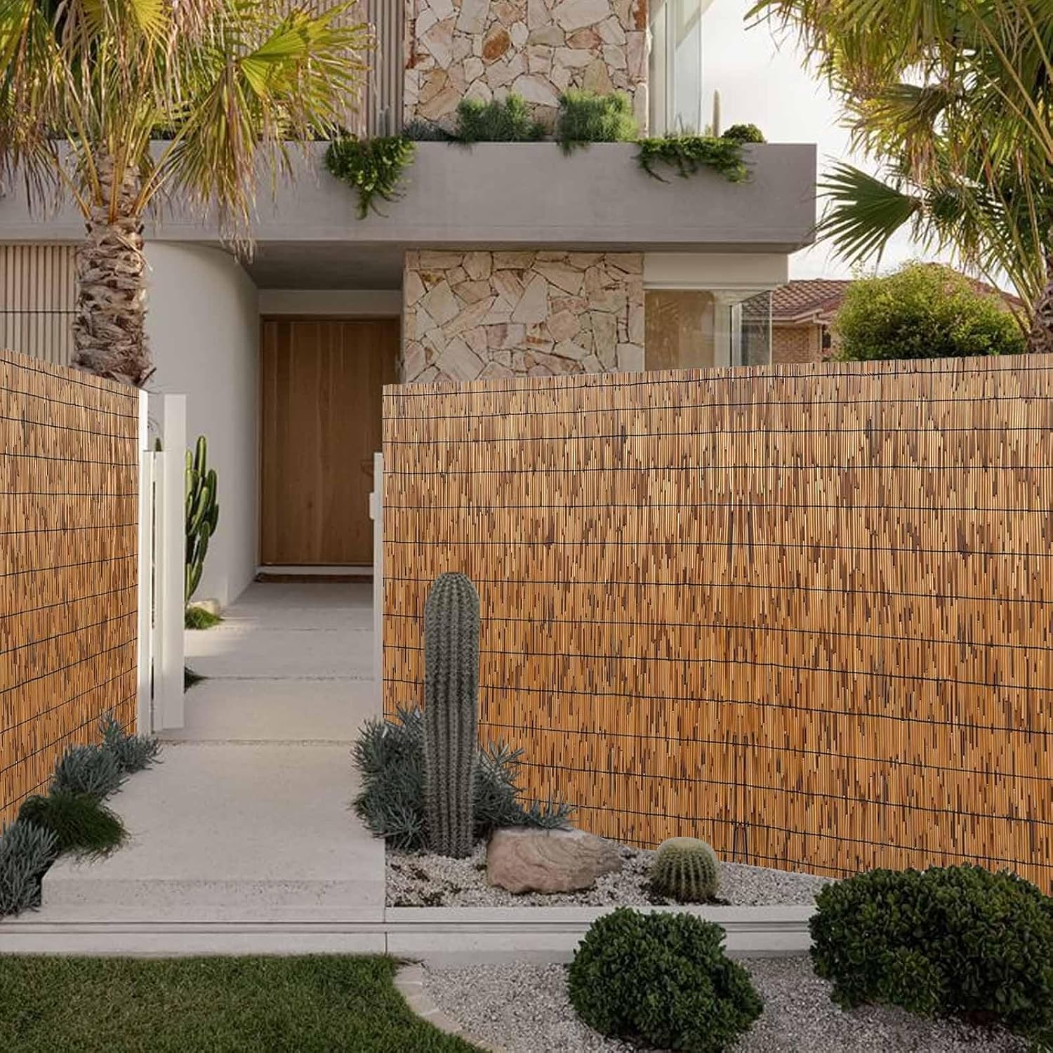 Bamboo Fencing Roll 2x10ft Outdoor Privacy Garden Fence E3317