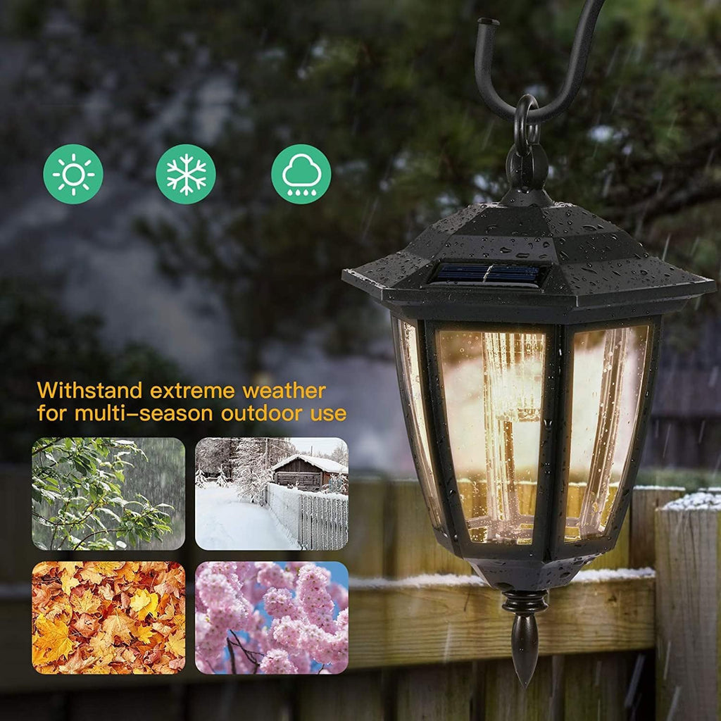 Solar Shepherd Hook with Hanging Lantern for Garden Path X68083