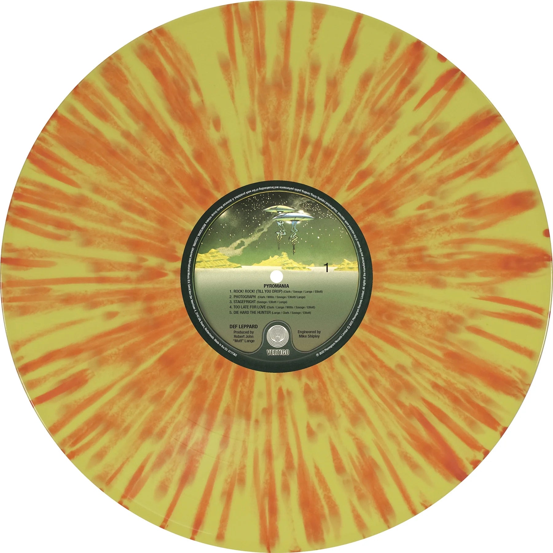 Orange & Yellow Splatter Vinyl Rock LP K28824