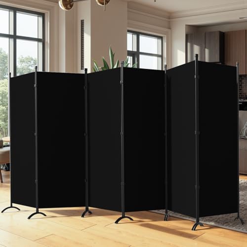6 Panel Room Divider, Folding Privacy Screen, Freestanding Partition for Home Office P507
