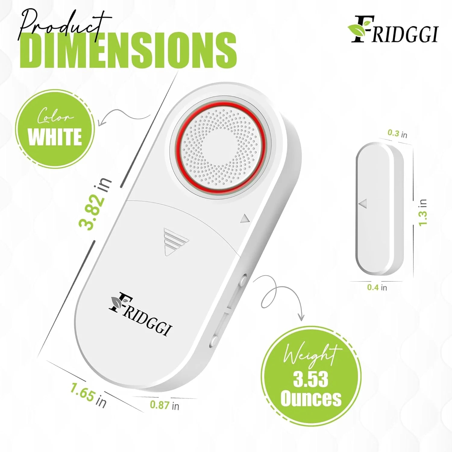3-in-1 Door Alarm with Time Delay, 80 to 120 dB, for Freezer and Home L911834