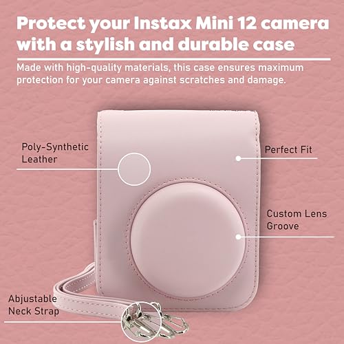Instax Mini 12 Instant Camera Bundle with 60 Sheets Film and Accessories N9593