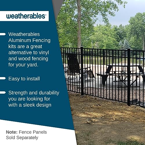 Aluminum Fence Kit for Backyard and Garden Fencing, Powder-Coated C568