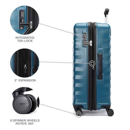 Hardside Expandable Carry-On Luggage with 8 Spinner Wheels and TSA Lock J560758
