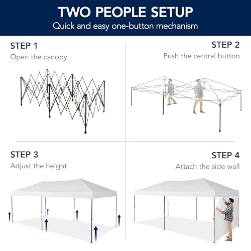 10x20 Party Tent, Waterproof Outdoor Canopy with Sidewalls Y555496