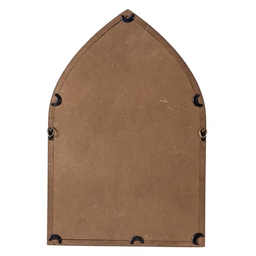 Arched Window Mirror Wall Decor 16 x 24 Inch, Distressed White Rustic H73088
