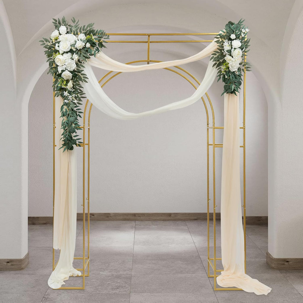 Gold Metal Arch Backdrop Stand for Wedding Ceremony U787