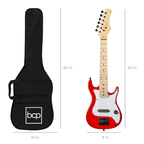 30in Kids Electric Guitar Beginner Starter Kit with Amplifier, Metallic Blue U78618