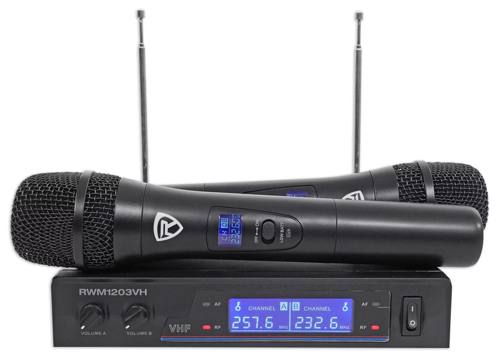 12" 3-Way 1600W Karaoke Speakers with Amplifier and Wireless Mics H29110