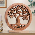 Decozen Handcrafted Solid Wood Tree of Life Sculpture from Daughter, Son, Husband - Ideal for Home, Mantel, Fireplace, and Foyer Decor - Tabletop Accent