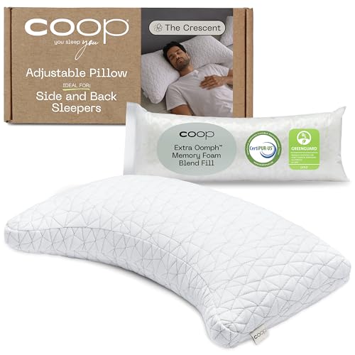 Adjustable Queen Bed Pillow, Cross Cut Memory Foam, Medium Firm for Side and Back Sleepers Q8246