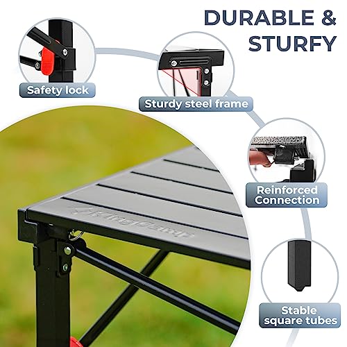 Folding Camping Table Portable Aluminum Roll Up Lightweight for Outdoor Picnic F98743