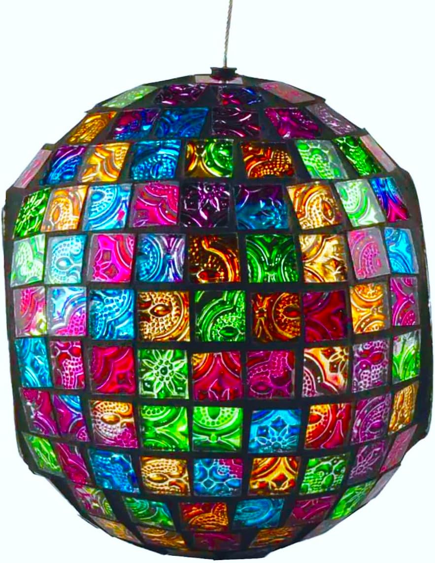 Mosaic Glass Bird Feeder Outdoor Hanging L1630