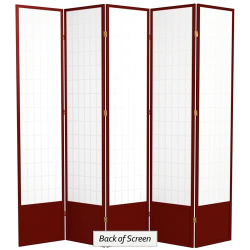 7 ft. Tall Window Pane Shoji Screen Room Divider, 3 Panels T5246