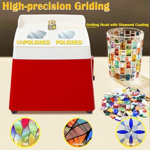 Mini Portable Glass Grinder with 5/8" Bits for Stained Glass Art Z96291