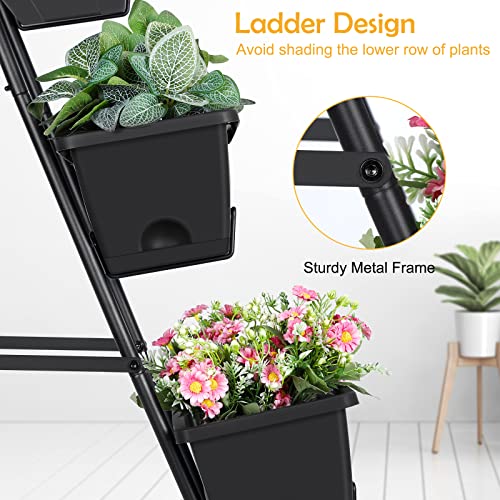 Raised Garden Bed 4 Tier Vertical Planter with Legs for Indoor Outdoor Use V653