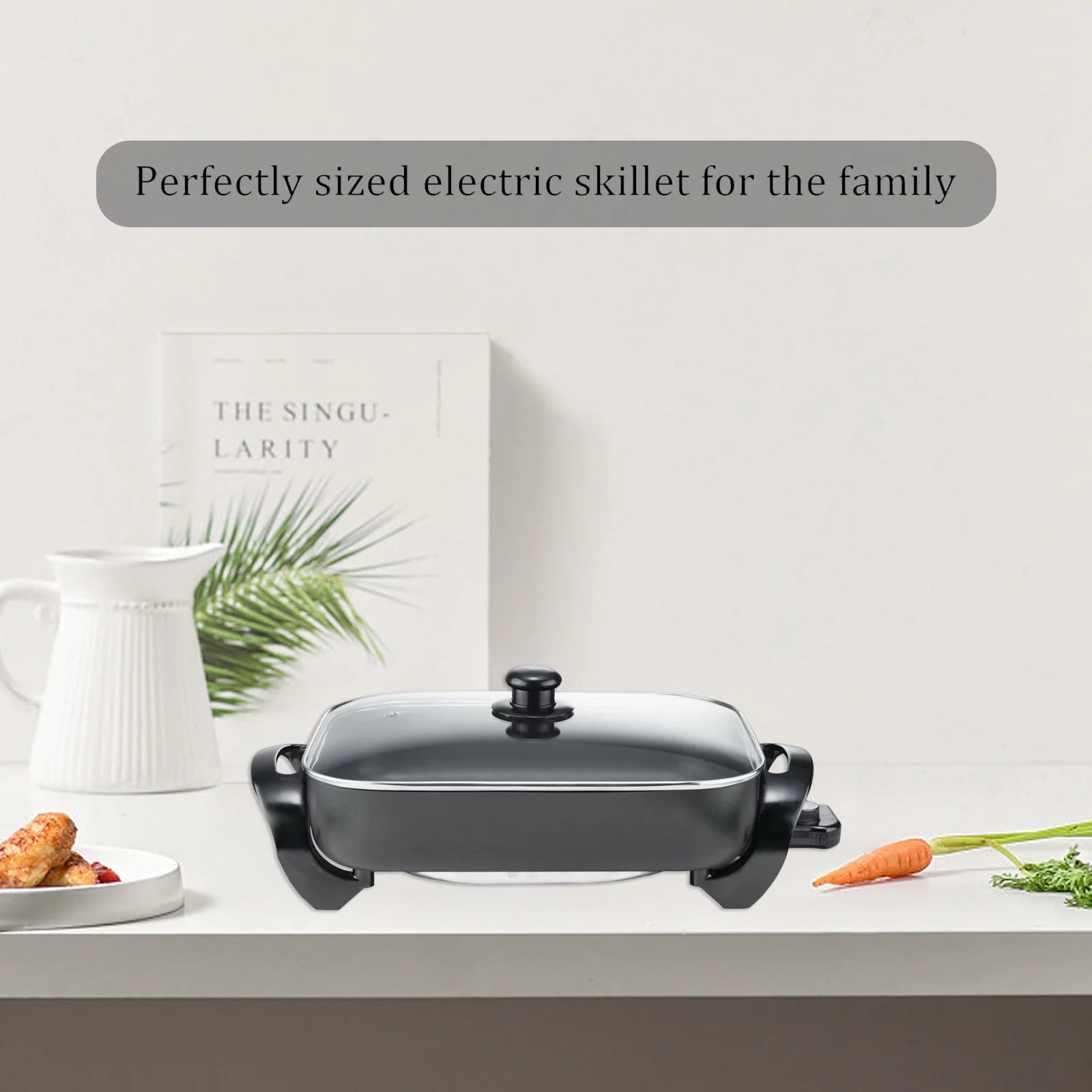 Nonstick Electric Skillet, 16 Inch, Serves 4-6 Z23004