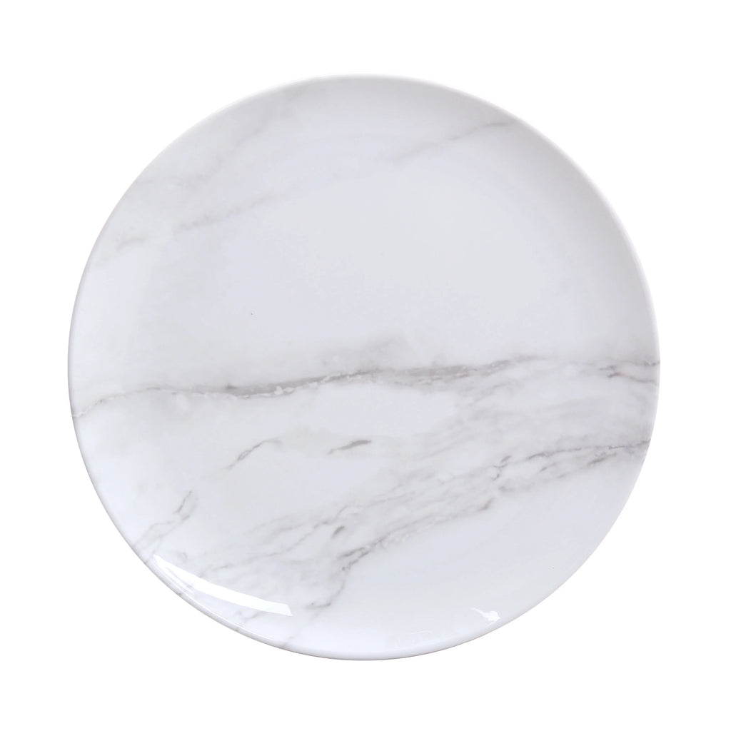 12-Piece Grey and White Marble Dinnerware Set X2249
