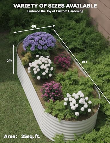 Galvanized Raised Garden Bed for Vegetables, Flowers, Outdoor D165