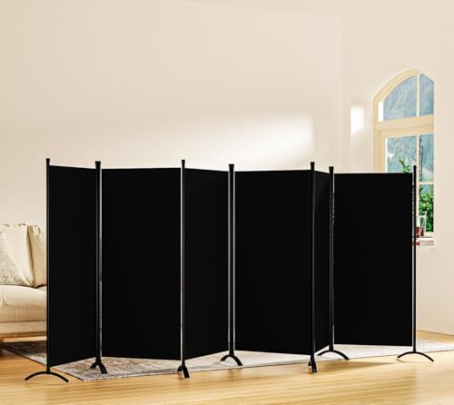 6 Panel Room Divider, Folding Privacy Screen, Freestanding Partition for Home Office P507