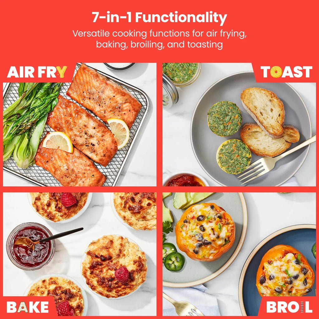 Air Fryer Toaster Oven Combo, 7-in-1 Countertop Convection, 20 Qt, Stainless Steel F208025