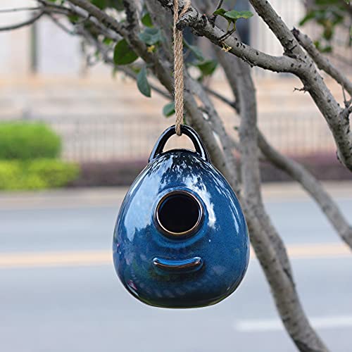 Ceramic Hanging Birdhouse for Outdoor Wild Birds U660
