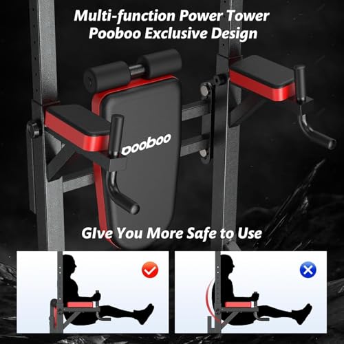 Power Tower Dip Station Pull Up Bar with Supine Board X697