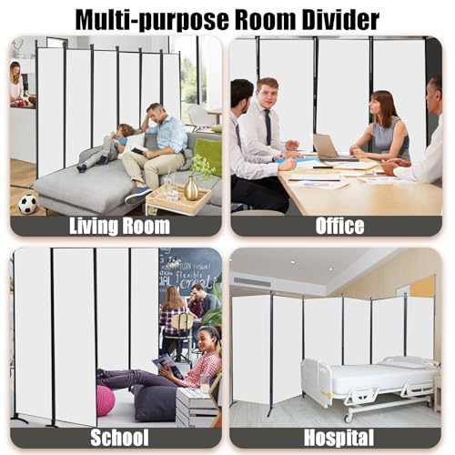 6 Panel Room Divider, Folding Privacy Screen, Freestanding Partition for Home Office P507