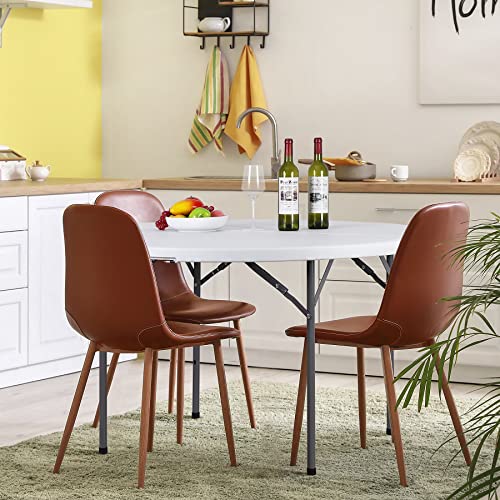 Portable 4 Foot Plastic Folding Table, Indoor Outdoor Heavy Duty, White R80992
