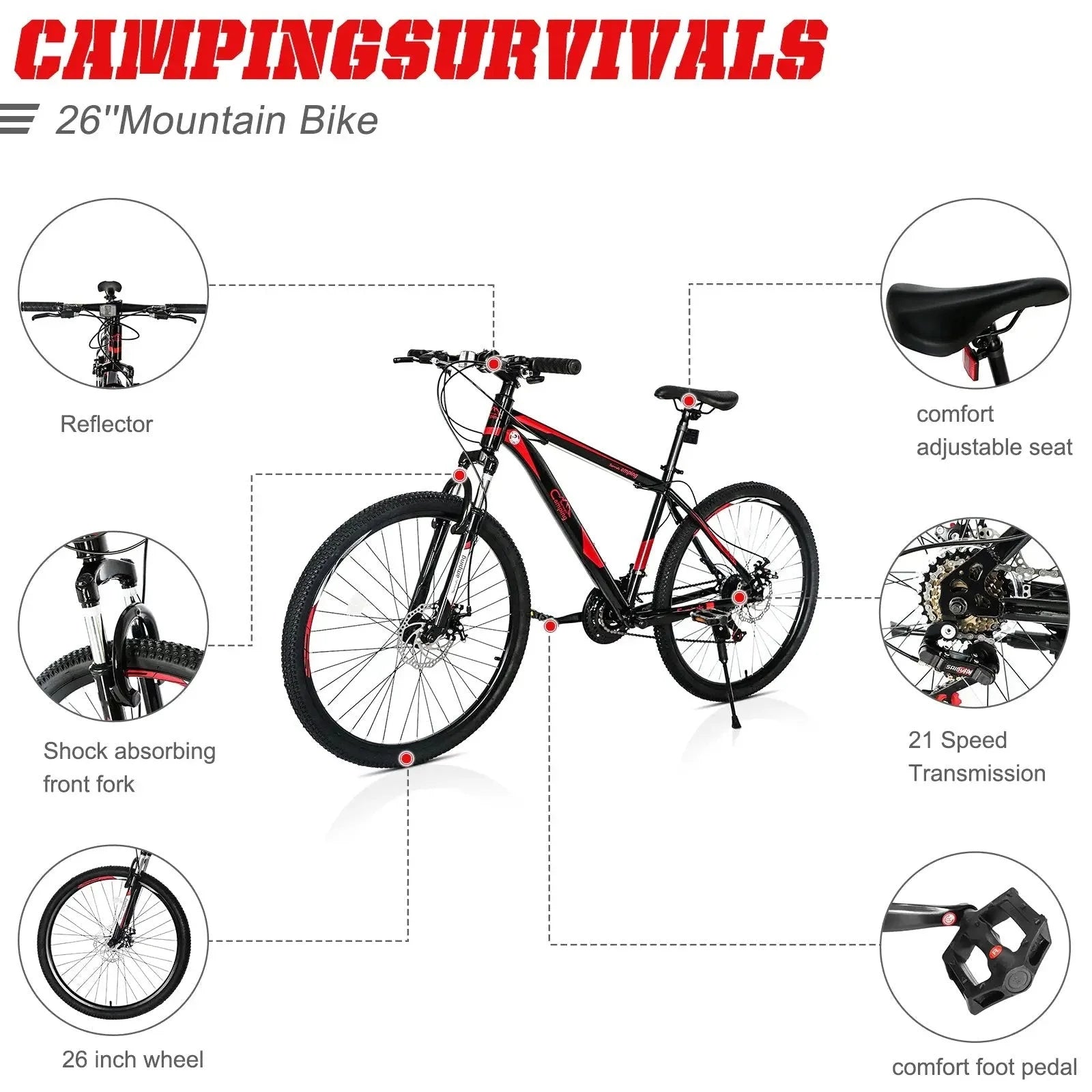 Mountain Bike 26 Inch 21 Speed K40923