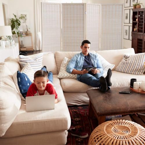 Bamboo Room Divider 6 Panel Folding Privacy Screen for Home L99111