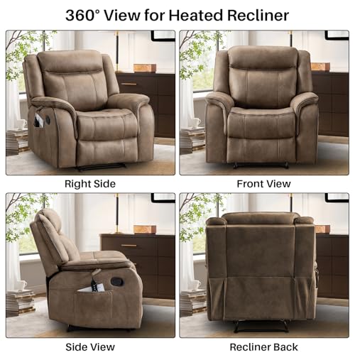 Faux Leather Heated Massage Recliner Chair for Adults O52817