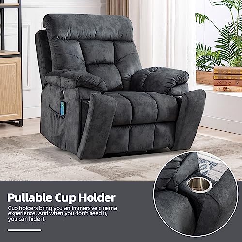 Large Power Lift Recliner Chair with Massage and Heat for Elderly, Wide Recliners with Cup Holders and USB Port A688