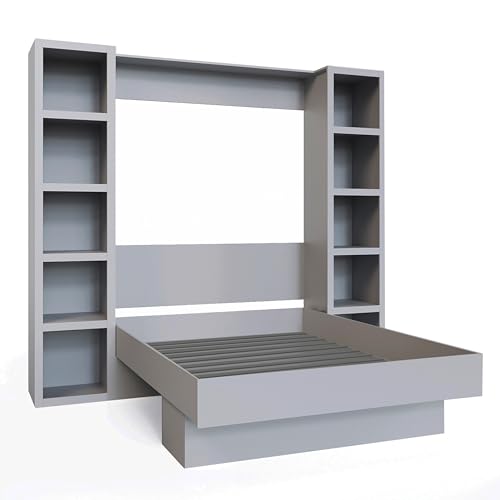 Queen Murphy Wall Bed with Two Bookshelves Y365306