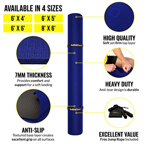 Large Exercise Mat for Home Workout - 6 x 4 ft Q71743