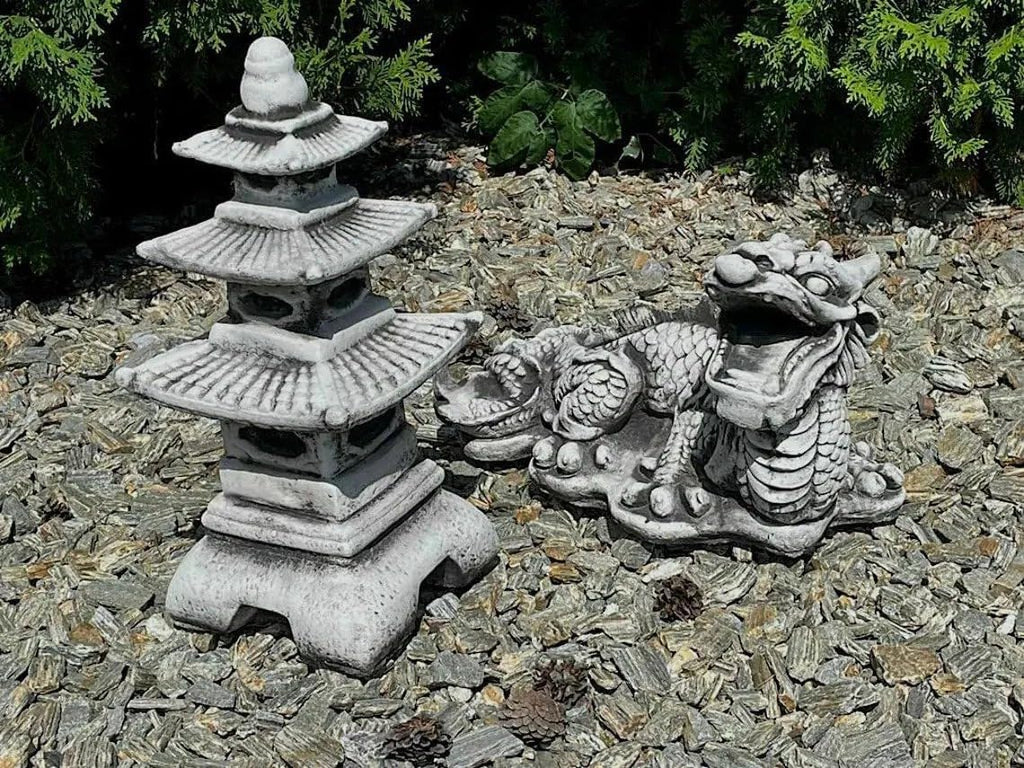 Concrete Pagoda Statue Zen Garden Sculpture F315