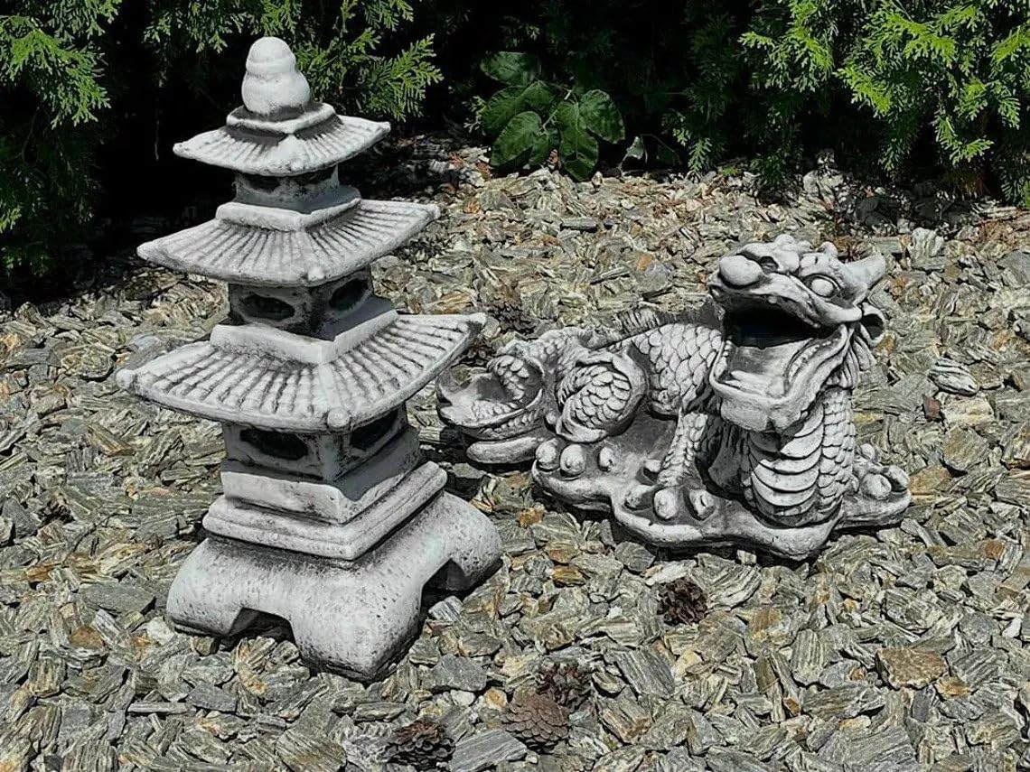 Concrete Pagoda Statue Zen Garden Sculpture F315