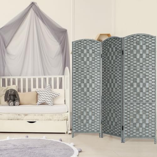 3 Panel Folding Room Divider, Privacy Screen, Dark Mocha S685