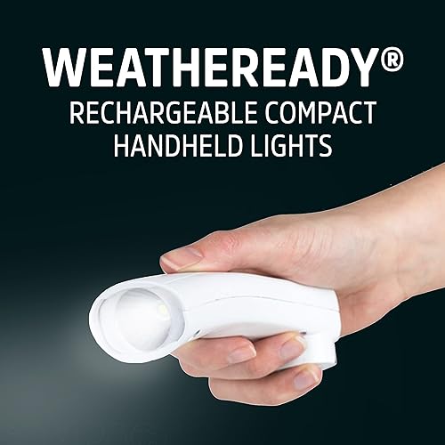LED Rechargeable Plug-in Flashlights, Emergency Flashlight for Hurricane Supplies and Survival Kits, White, 6 Count Q825197