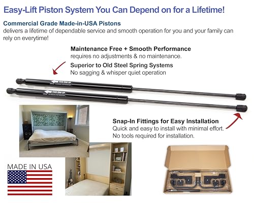 Queen Size DIY Murphy Bed Hardware Kit – Vertical Wall Bed, Space-Saving L424