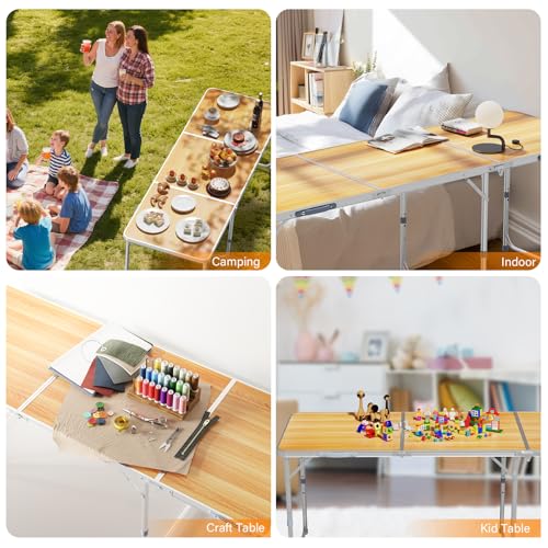 3ft Aluminum Folding Camping Table with Carrying Handle L179408