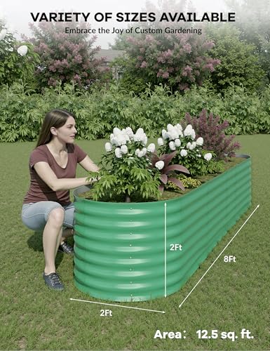 Galvanized Raised Garden Bed for Vegetables, Flowers, Outdoor D165