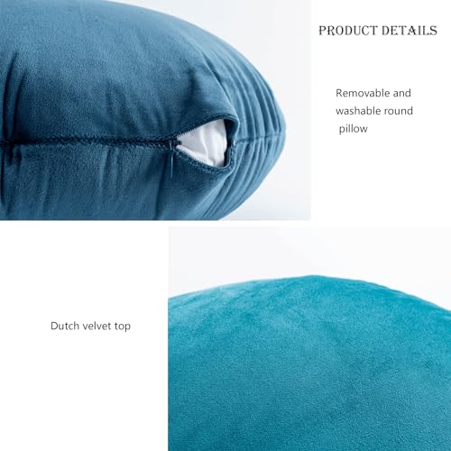 Round Throw Pillow 18" Super Soft Decorative Floor Pillow for Couch Bed Sofa T514519