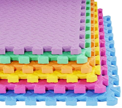 Puzzle Exercise Mat with EVA Foam Interlocking Tiles for MMA, Gymnastics and Home Gym N211438