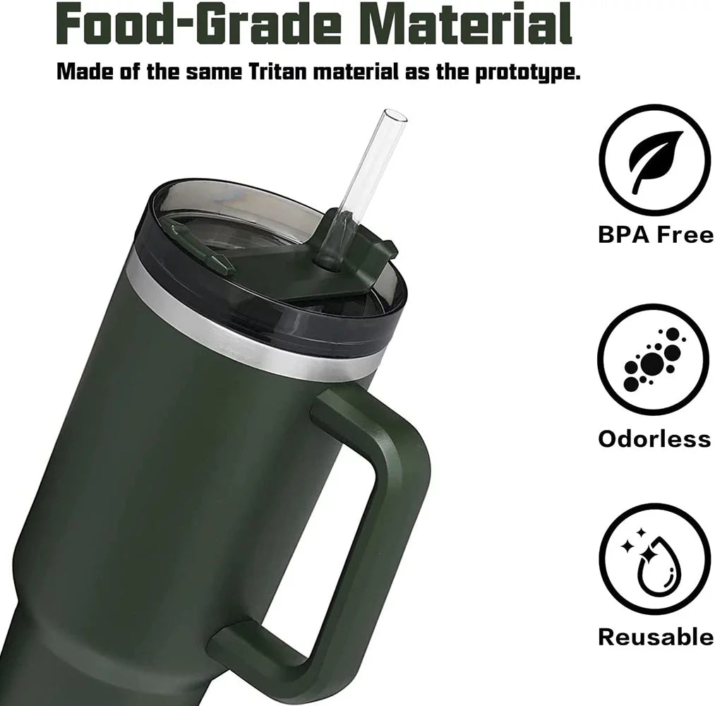 40 oz Stainless Steel Insulated Tumbler with Straw P2112